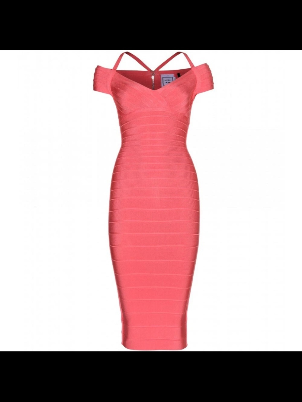 Herve Leger Kelis Midi Dress Pink S